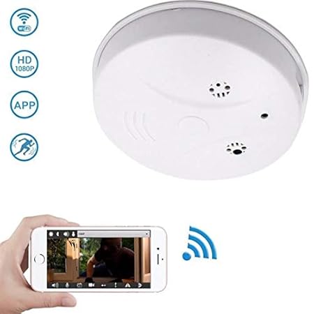 Uyuke Detector de Humo con cámara WiFi HD 1080P Mini Alarma de Humo Inteligente