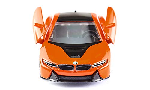 siku 2348, BMW i8 LCI, Orange/Schwarz, Metall/Kunststoff, 1:50, Öffenbare Türen, Abnehmbare Reifen – Bild 6