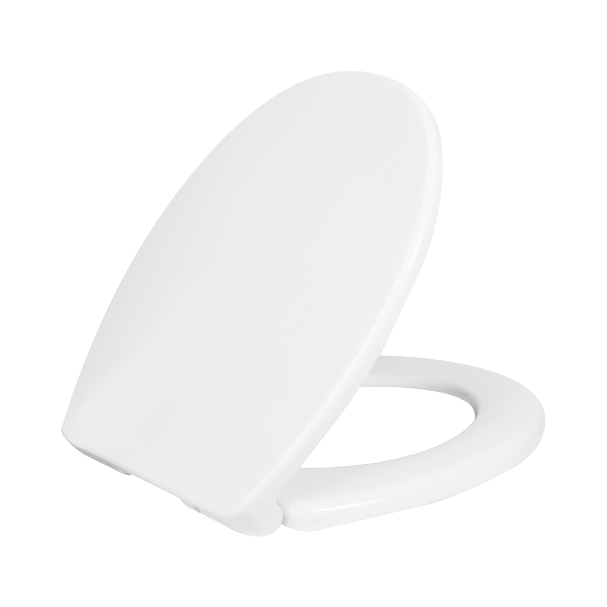 LUXE Bidet Luxe TS1008R Round Comfort Fit Toilet Seat with Slow Close, Quick Release Hinges, and Non-Slip Bumpers (White)