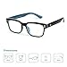 CGID CT84 Computer Glasses Readers Reading Video Gaming Glasses of Anti Blue Light Eye Strain and UV Light,Vintage Rectangle Black Blue Frame,Transparnet Lens