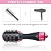 CHARMINER One Step Hair Dryer and Volumizer, Negative Ion Generator Hair Curler Brush for Dry, Straighten and Curling, Hot Air Styling Brush to Smooth Frizz with Negative Ionic Technology for Women