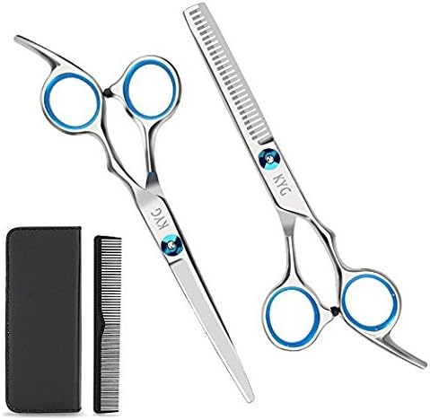 Professional Barber Scissor Hair Cutting Stainless Steel Home Cutting Curved Thinning Shear Kit