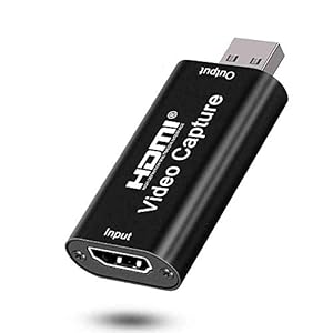 Ozvavzk HDMI Video Capture Card Videoaufnahmekarte 4K 1080P 60FPS Game Capture Card USB 2,0 Capture-Adapter Low Latency Aufnahme über DSLR/Camcorder/Action Cam, unterstützt Broadcast Live Streaming