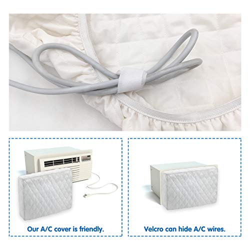 Air Jade White Quilted Indoor Cover for Window Air Conditioner (Large- 28'' x20'' x 4'') - Thumbnail 3