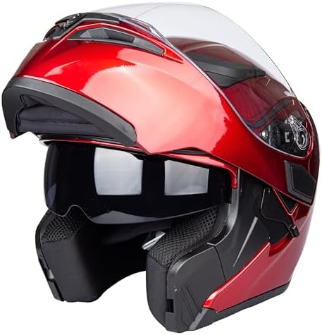 Flip-Up Helmet Motorcycle Helmet Dual Visor Sun Shield Flip up Modular Motocross ECE Approved Helmets (Red, Large) price in UAE | Amazon UAE | kanbkam Flip-Up Helmet Motorcycle Helmet Dual Visor Sun Shield Flip up Modular Motocross ECE Approved Helmets (Red, Large) price in UAE | Amazon UAE | kanbkam