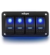 ATV UTV Switch Panel Nilight 2-Gang Laser LED Light Bar Rocker Switch Panel - 12V/24V Pre-Wired For Cars, Boats, ATV ATV Switch - Foto 10