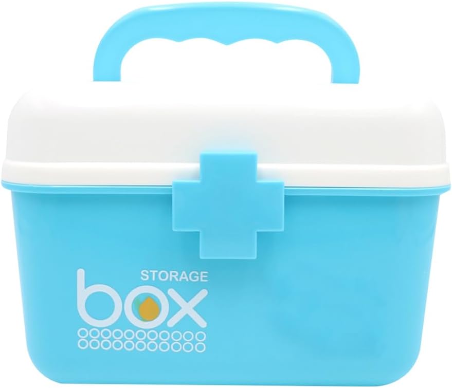 Zerodeko Lockable Medicine Storage Box 2 Layer Organizer for Safety