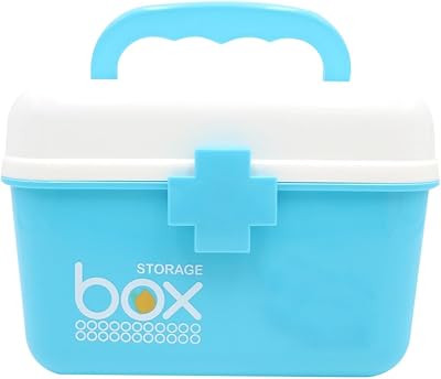 Zerodeko Lockable Medicine Storage Box 2 Layer Organizer for Safety