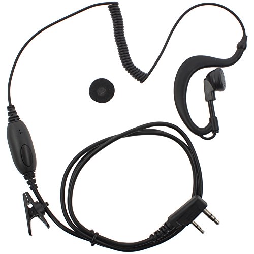 AOER 2 PIN Earpiece mic Walkie talkie two way Radio for KENWOOD Radios TK-260G TK-270 TK-270G TH-31AT TH-31BT TH-41AT BAODEENG UV-5RD UV-5RE BF-999 BF-888 BF-777