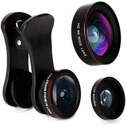 Empire of Electronics Phone Camera Lens Kit for iPhone, Samsung & Cell Phones | 3 in 1 Fisheye Lens, Wide Angle Lens and Macro Lens Attachment | Travel Size plus Accessories Empire of Electronics Phone Camera Lens Kit for iPhone, Samsung & Cell Phones | 3 in 1 Fisheye Lens, Wide Angle Lens and Macro Lens Attachment | Travel Size plus Accessories