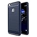 HUAWEI P10 lite Case, Yuanling [Shock Resistant] Carbon Fiber Soft TPU Brushed Texture Phone case Anti-fingerprint Flexible Full-body Protective Cover For Huawei P10 Lite 2017 (Blue)