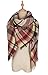 POSESHE Large Tartan Fashion Women Scarf Lovely Best Gift Scarf Wrap Shawl,G Black Claret,One Size