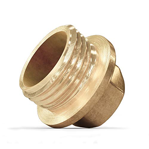 Pipe Cap 1/2" Male for Repair, Metal Fitting Male Threaded Brass Construction NPT