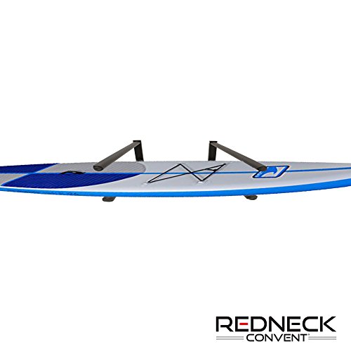 Redneck Convent Paddleboard SUP Wall Mount Rack 2-Pack (Pair) Paddle Board, Longboard, Surfboard, Snowboard, Garage Storage Hanger Hook