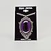 Purple Cabochon in Silver Finish Pewter Frame Large Oval Pendant Necklace
