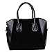 Color Scissor Womens Leather Top-Handle Crossbody Handbag Shoulder Bag Purse Black
