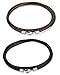 FIBO STEEL 2 Pcs 2.5MM Leather Chain Necklace for Men Women Braided Necklace Chain,16-30 inches