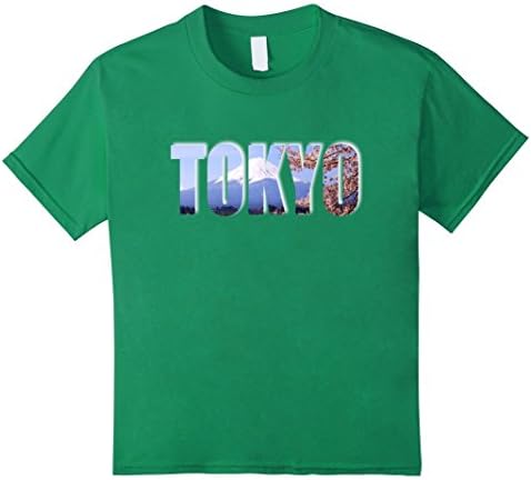 unisex-child Tokyo T Shirt Mount Fuji T Shirt Japan Gift Woman Man Kids 6 Kelly Green