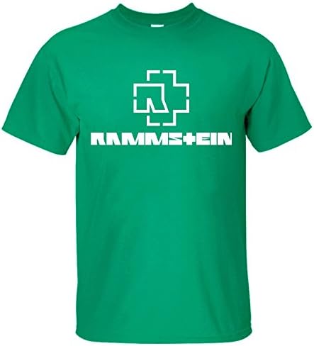 XLAND Short Sleeve Rammstein band logo Men's Cool T-shirt green XXL