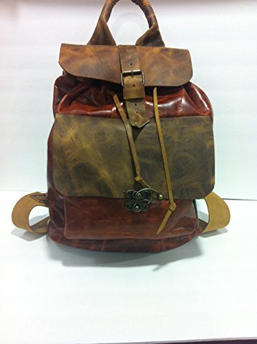 Backpack Bag,Leather Backpack/Weekend Flight Backpacks/Handmade Leather Backpack/Vintage cognac Backpack - Thumbnail 3