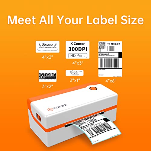 K COMER Thermal Label Printer 4x6 Shipping Label Printer for Small