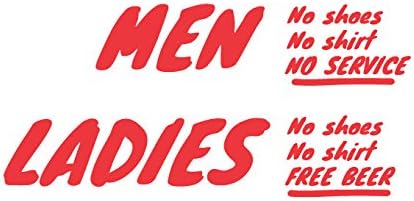 Amazon Com Decorative Decals Men No Shoes No Shirt No Service Ladies No Vinyl Sticker Large Red Home Kitchen Amazon Com Decorative Decals Men No Shoes No Shirt No Service Ladies No Vinyl Sticker Large Red Home Kitchen