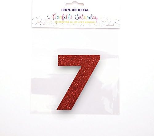Birthday Shirt 7 Decal, Red Glitter