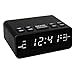 Alarm Clock Radio, LED Digital FM/AM Radio Alarm Clocks for Bedrooms Battery Backup (Black)