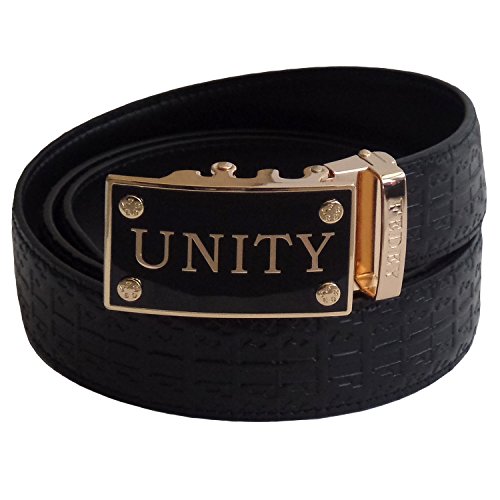 FEDEY Signature Mens Ratchet Belt, Leather UNITY Statement Belt Automatic