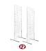 Only Hangers 2' x 6' Gridwall Panel Tower with T-Base Floorstanding Display Kit, 2-Pack White …