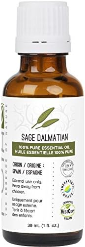 Sage Dalmation Essential Oil 30 ml (1 fl. Oz.) - GCMS Tested, 100% Pure, Undiluted and Therapeutic Grade