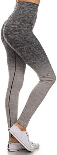 TSW Collection Performance Flex Active Wear Legging Pants (Medium, Grey)