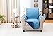 Deluxe Reversible Chair Slipcover Recliner Furniture Protector, Seat Sofa, Loveseat, Couch Quilted, Anti-Slip 2 Inch Strap, Machine Washable, Slip Cover Throw for Pets Dogs Cats Kids - Blue/Light Blue