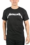 Metallica - Mens Black & White Logo T-Shirt In Black