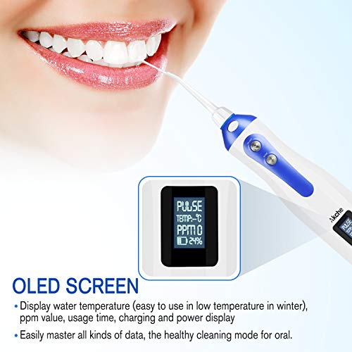 Akche Dental Water Flosser,Rechargeable Cordless Oral Irrigator with Wireless Quick Charge Station,I - //coolthings.us
