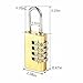 Combination Lock, Padlock, Digit Padlock for Luggage/Gym/Office/ School/Home (Brass01)