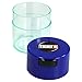 Tightvac - Premium Airtight Herb Storage Container - Holds ½ oz to 3 ounces - Keep Your Herbs and Dry Goods Fresh and Flavorful. Clear Blue