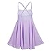 FEESHOW Kids Girls Camisole Empire Waist Ballet Leotard Gymnastics Dance Dress  Lavender Tag L Size 5-6