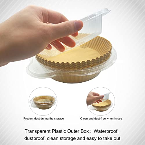 Geekboy Air Fryer Disposable Paper Liners for 3-5Qt Air Fryer, 50/100/200PCS Non-stick Air Fryer Liners Heat-Resistant Water-proof Oil-proof Household Cooking Paper Round (50 Pcs-6.3 Inch)