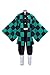 Sinastar Adult Kamado Tanjirou Tomioka Giyuu Cosplay Costume Outfit Halloween Dress Up Party Uniform Suit Green