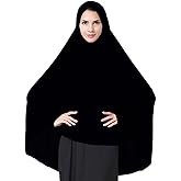 Ababalaya Women's Elegant Modest Muslim Islamic Ramadan Soft Lightweight Jersey Hijab Long Scarf