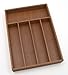 Lipper International 8876 Bamboo Wood Flatware Organizer with 5 Compartments, 10-1/4" x 14" x 2" primary