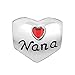 CharmSStory Heart I Love You Family Nana Charms Beads Charm Compatibles For Bracelets (NANA 2)