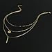 Bestpriceam Hot Sale Womens Simple Elegant Short Chain Necklace Bang Bang Multilayer Pendant (Gold)