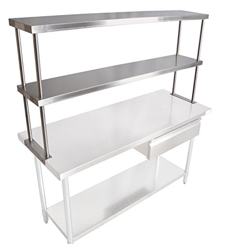 UPC 662969315047, John Boos OS-ED-1260 Stainless Steel 430 Economy Double Overshelf, 60&quot; Length x 12&quot; Width