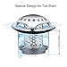 VOMONO  Drain Hair Catcher Tub Strainer, Stainless Steel Bathtub Drain Protector, Bathroom Dog Hair Drain Catcher Fit Drain Sizes from 1.49'' to 1.77''