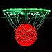GlowCity Light Up LED Rim Kit with LED Basketball Included - Green, Size 7 Basketball (Official Size)