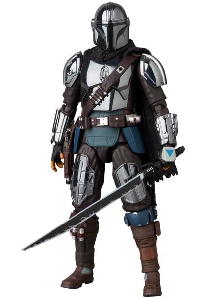 Photo 1 of MAFEX No. 256 THE MANDALORIAN CHROME Ver. Total Height: Approx. 6.3 inches (160 mm), Painted Action Figure