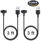 for Fitbit Ionic Charging Cable, BRG Replacement Fitbit Ionic Accessories USB Charger Charging Cable Adapter for Fitbit Ionic Quality Power Charging Cord 3 Feet - Black