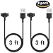 2 Pack Compatible Fitbit Ionic Charging Cable, BRG Replacement Cable Compatible Fitbit Ionic Smartwatch Accessories USB Charger Cable Adapter Compatible Fitbit Ionic Quality Power Charging Cord 3 Feet